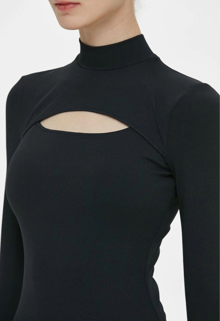 Cutout Layering Long Sleeve Top