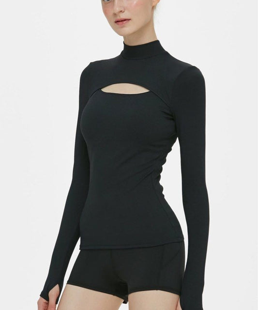 Cutout Layering Long Sleeve Top