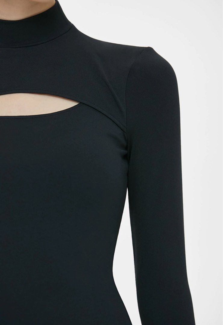 Cutout Layering Long Sleeve Top