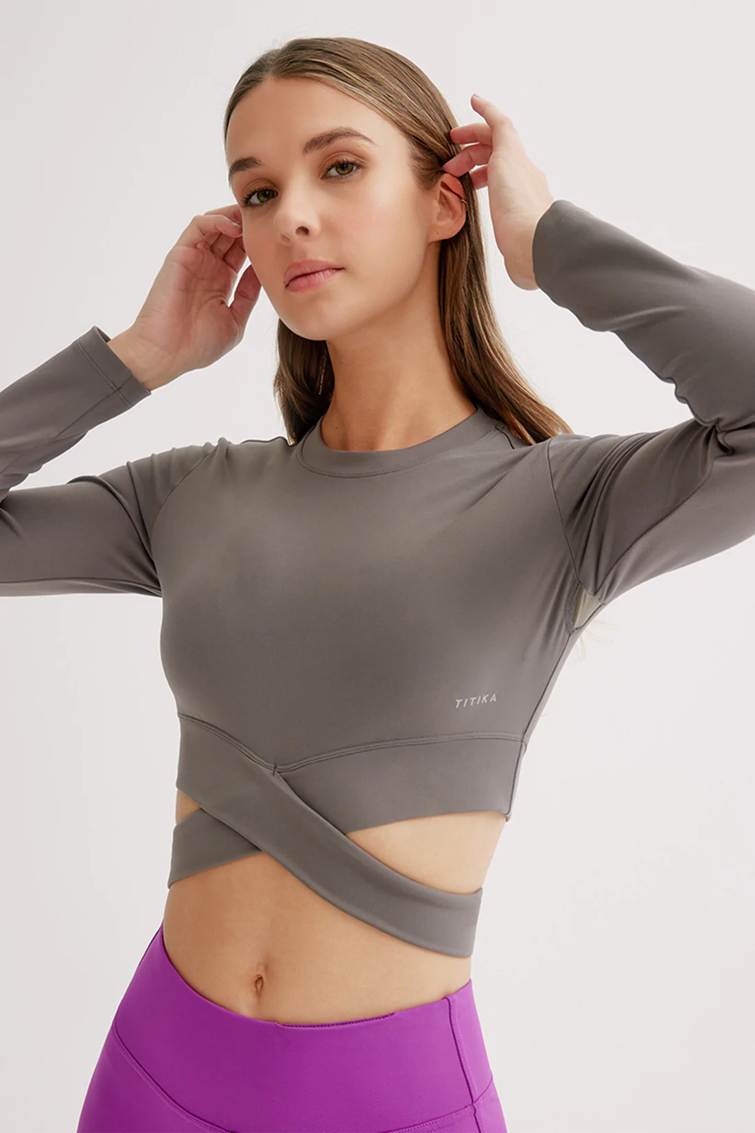 Esmeralda Cross Long Sleeve Top
