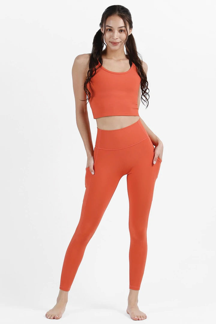 Possibilities Fitted Ribbed Crop Tank