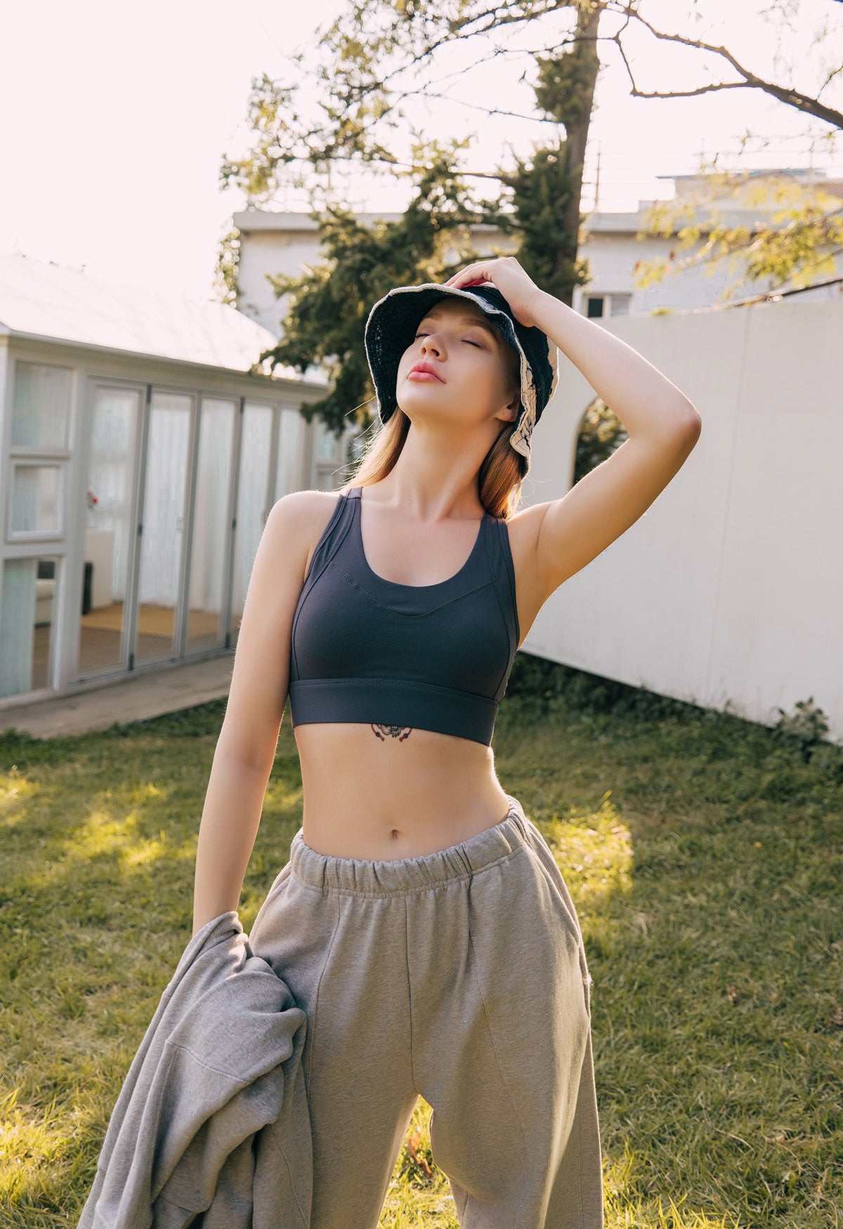 Support Back Hook Bra Top