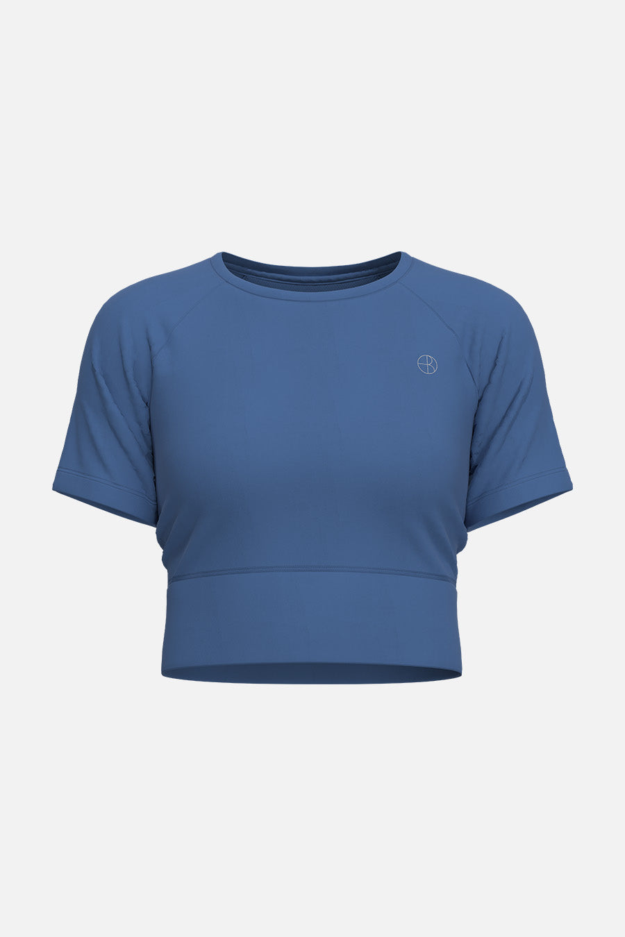 Plain Cropped Short Sleeves Top
